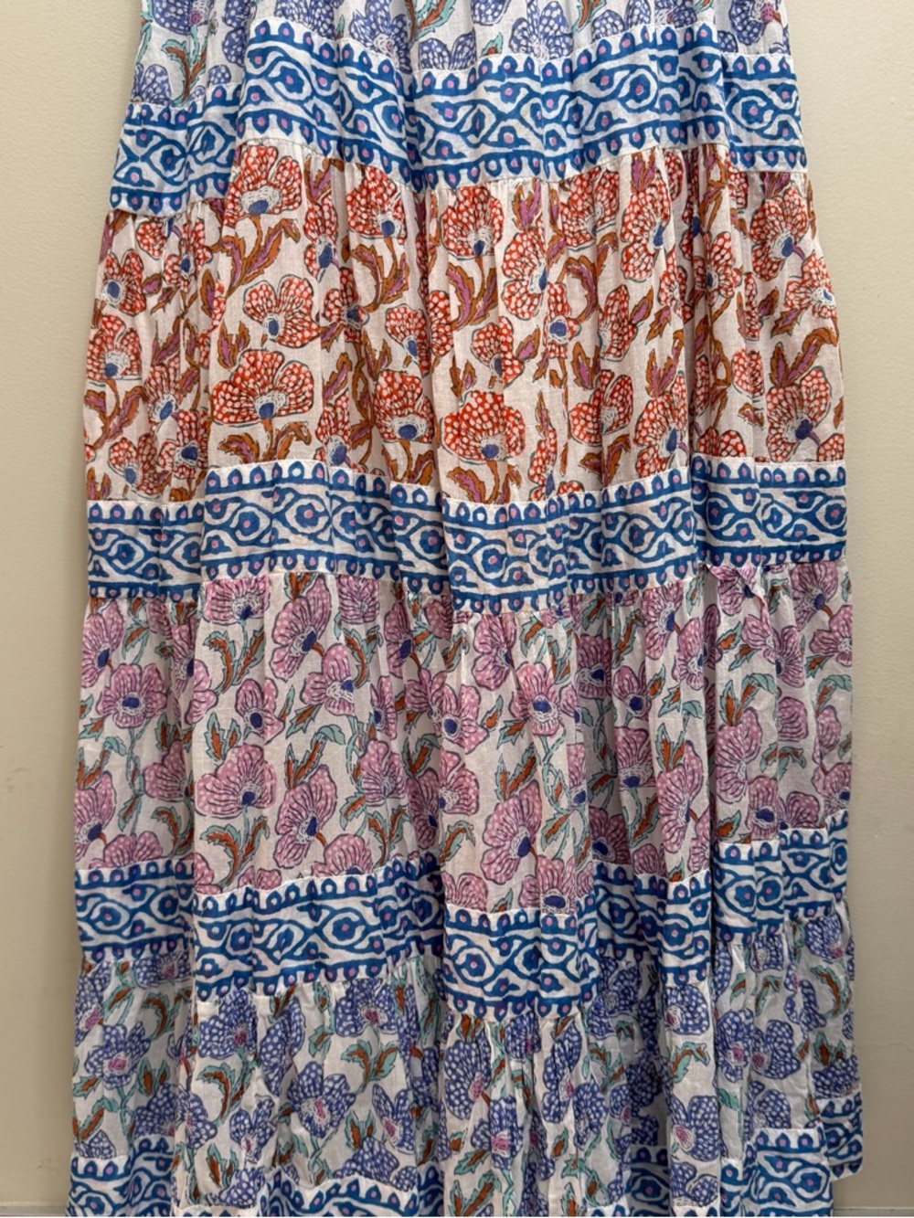 Oliphant Tuckernuck Lucia Tiered Maxi Sun Dress Floral Multi Size M - Picture 5 of 10